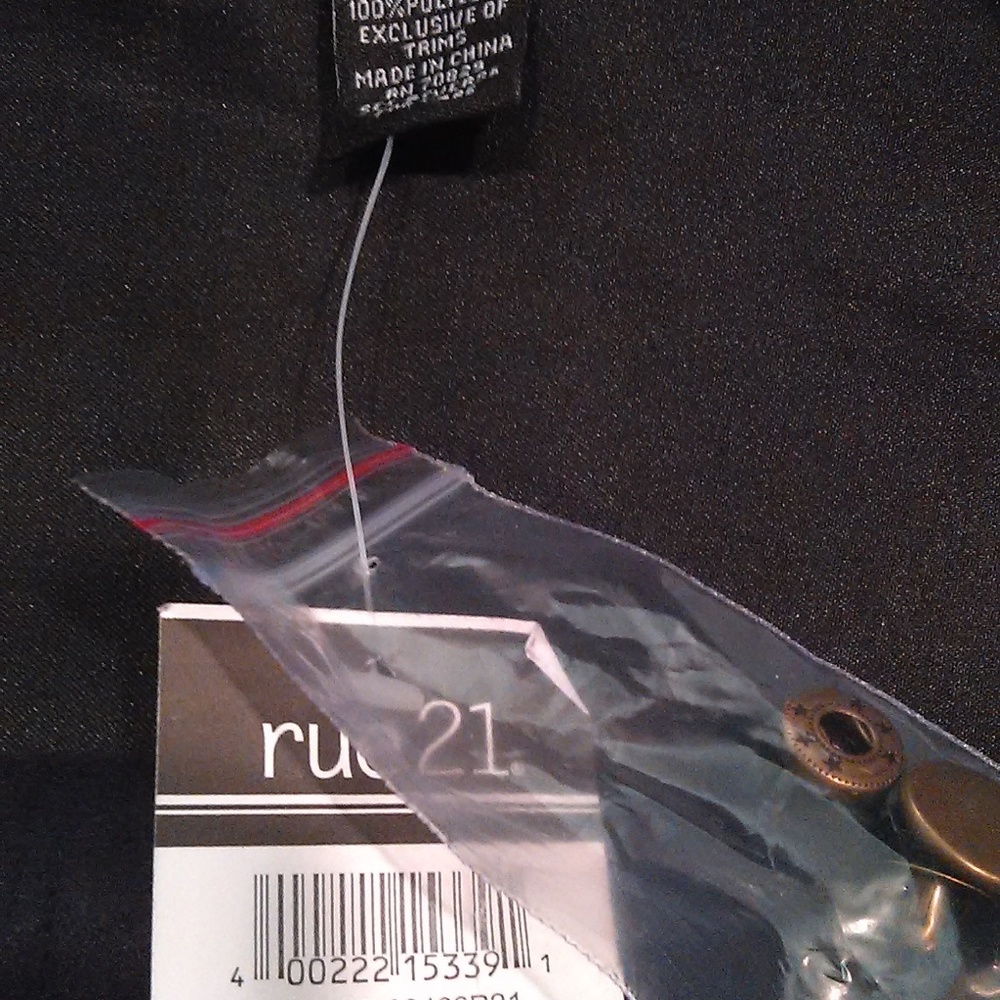 RUE 21 NWT Mock Suede Black Zipper Mini Skirt Med - Picture 4 of 6